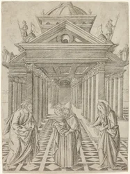 De Presentatie in de Tempel, plaat vier uit het Leven van de Maagd en Christus