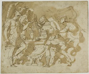 Camillus valt Brennus aan
