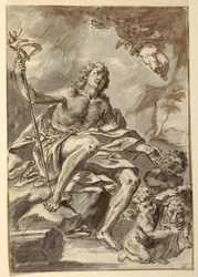 Tekening, Johannes de Doper, ca. 1775