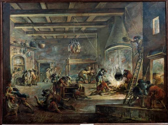 Plundering van een boerderij