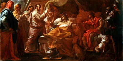 Studie voor St. Mattheüs die de Zoon van de Koning van Ethiopië Opwekt