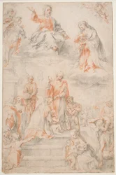 Sint Ansano doopt de Sienese, ca. 1593