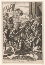 Christus bezwijkt onder het gewicht van het kruis