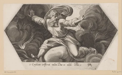 God scheidt het licht van de duisternis Schilderingen in de Loggia van Rafaël (serietitel) La Sacra Genesi (serietitel)
