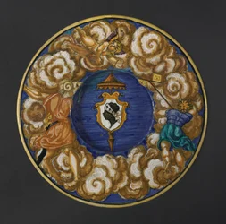 Bord met de wapens van de familie Pucci, 1532