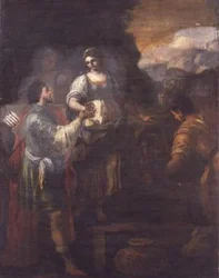Rebecca en Eliezer bij de bron