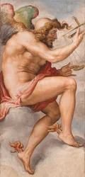 Kairos (tijd van de gunstige gelegenheid), fresco van Francesco de Rossi (1510-1563), circa 1544, Palazzo Vecchio, Florence