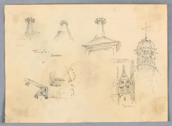 Architectonische schetsen, Loches en Tours