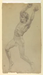 Figurenstudie voor Diana en haar gevolg tussen de sterrenbeelden