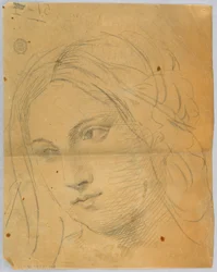 Schets van een vrouwenhoofd