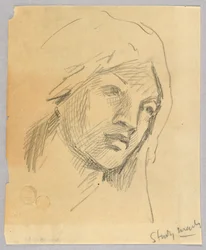 Schets van een vrouwenhoofd