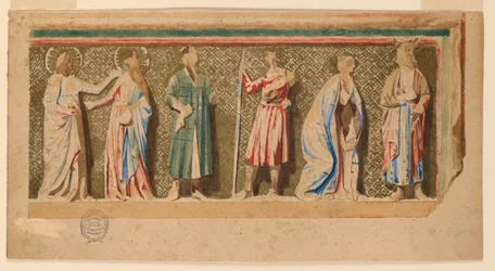 Studie van "Altaarstuk van Saint-Germer-de-fly," Parijs, Frankrijk