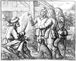 De Oude Man en zijn Zonen, illustratie uit 