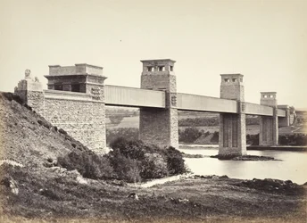 Bangor, de Britannia Bridge, vanuit Anglesey (258)