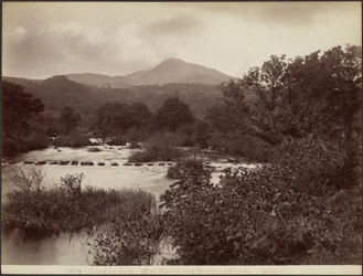 Bettws-y-Coed. Moel Siabod en stapstenen