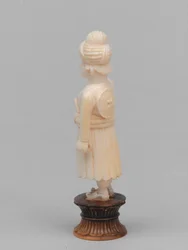 Zwarte pion, schaakstuk, India, circa 1820