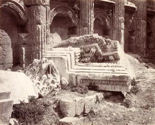 Gebeeldhouwde overblijfselen in de Tempel van Jupiter, Baalbek
