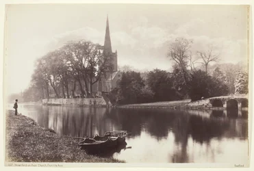 Stratford-on-Avon, kerk vanaf de Avon, 1860-94