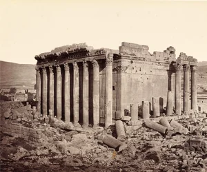 De Tempel van Jupiter, Baalbek, vanuit het noordwesten