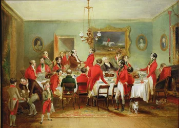 Het jachtontbijt, vrijgezellenzaal, 1836
