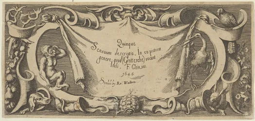 Titelplaat, uit Quinque Sensuum Five Senses, ca. 1655