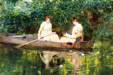 Vrouwen in een Roeiboot