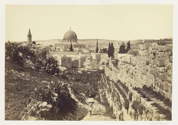 Stadsmuur en moskee van Omar, Jeruzalem