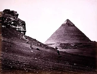 Tweede Piramide bij El-Geezah, vanuit het zuidoosten