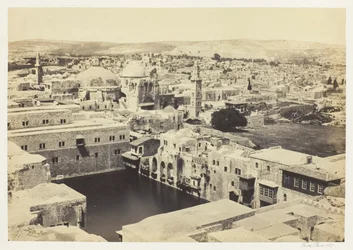 Het zwembad van Hizkia, vanaf de toren van Hippicus, Jeruzalem