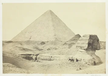 De Sfinx en de Grote Piramide, Gizeh, 1857