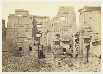 Het Tempelpaleis, Medinet-Haboo, ca. 1857