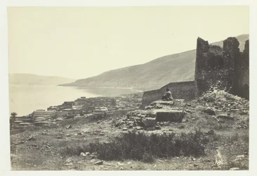 De stad en het meer van Tiberias, vanuit het noorden, 1857