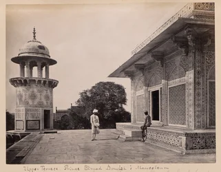 Boventerras, prins Etmad Dowlah; mausoleum, Agra