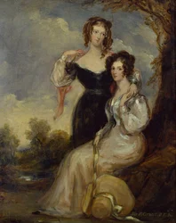 De Gravin van Chesterfield en de Hon. Mrs. George Anson, dochters van Cecil, Eerste Lord Forester