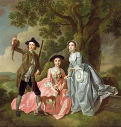 George Rogers met zijn vrouw, Margaret, en zijn zus, Margaret Rogers, c.1748-50