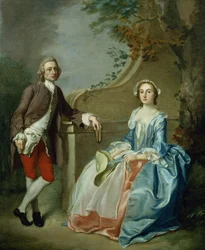 Portret van een heer en zijn vrouw