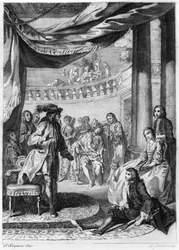 De toneelscène, uit 