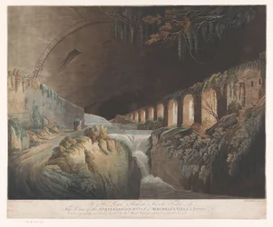 Gezicht op de ruïnes van de Villa Maecenas te Tivoli
