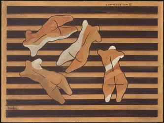Gesprek II, c.1922 (aquarel op board)