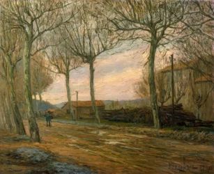 Landschap met zwerver