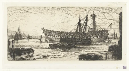 Ontmanteling van het schip de Agamemnon
