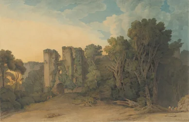 Berry Pomeroy Castle in het graafschap Devon, 1775-1805