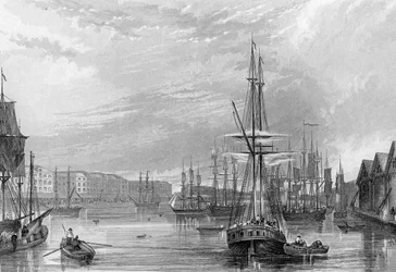 West India Dock, illustratie uit 