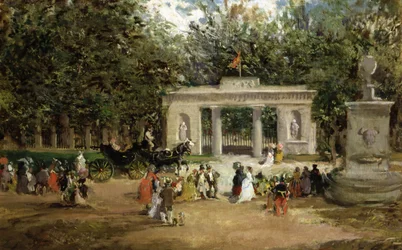 Poort van de botanische tuin van Madrid