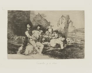 Curarlos, y ? otra. (Maak ze beter, en door naar de volgende.), pl. 20 uit de serie Los desastres de la guerra (De Rampen van de Oorlog)