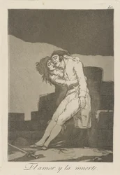Liefde en dood (plaat 10 uit de serie Los caprichos)