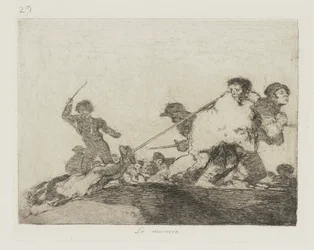 Lo merecia. (Hij verdiende het.), pl. 29 uit de serie Los desastres de la guerra (De rampen van de oorlog)