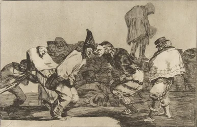 Plaat 14 uit de Disparates: Carnaval Dwaasheid
