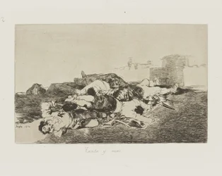 Tanto y mas. (Nog erger), pl. 22 uit de serie Los desastres de la guerra (De rampen van de oorlog)
