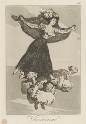 Volaverunt. (Ze Zijn Gevlogen.), pl. 61 uit de serie Los caprichos
